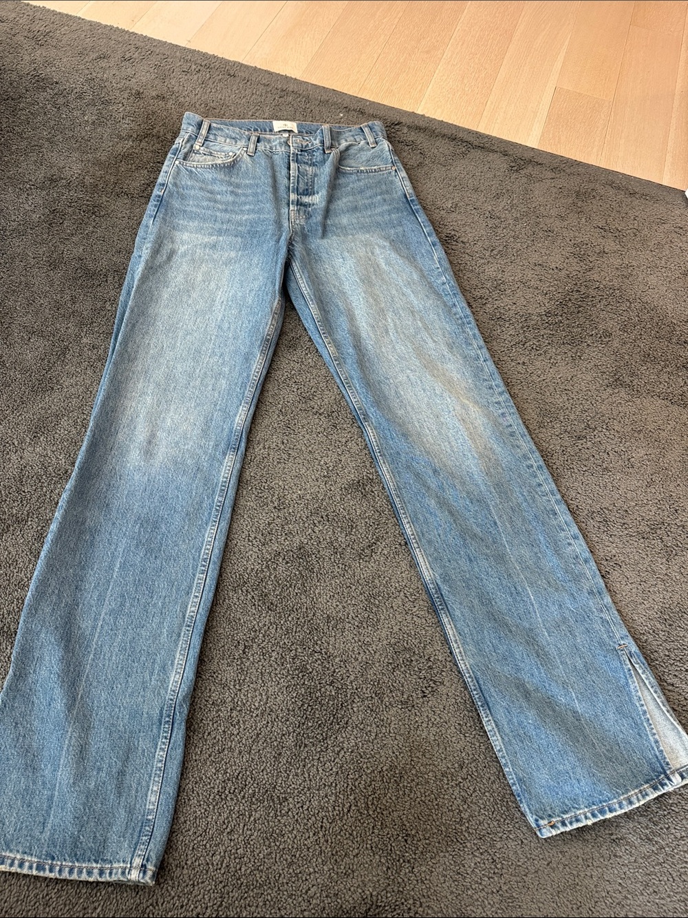 High-Rise Wide Leg Jeans in Light Blue Wash